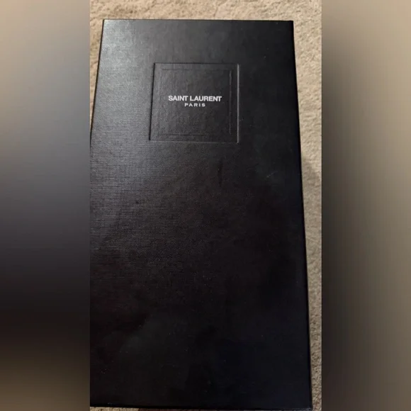 Saint Laurent Black Slide Sandals size 7.5 - Picture 4 of 5